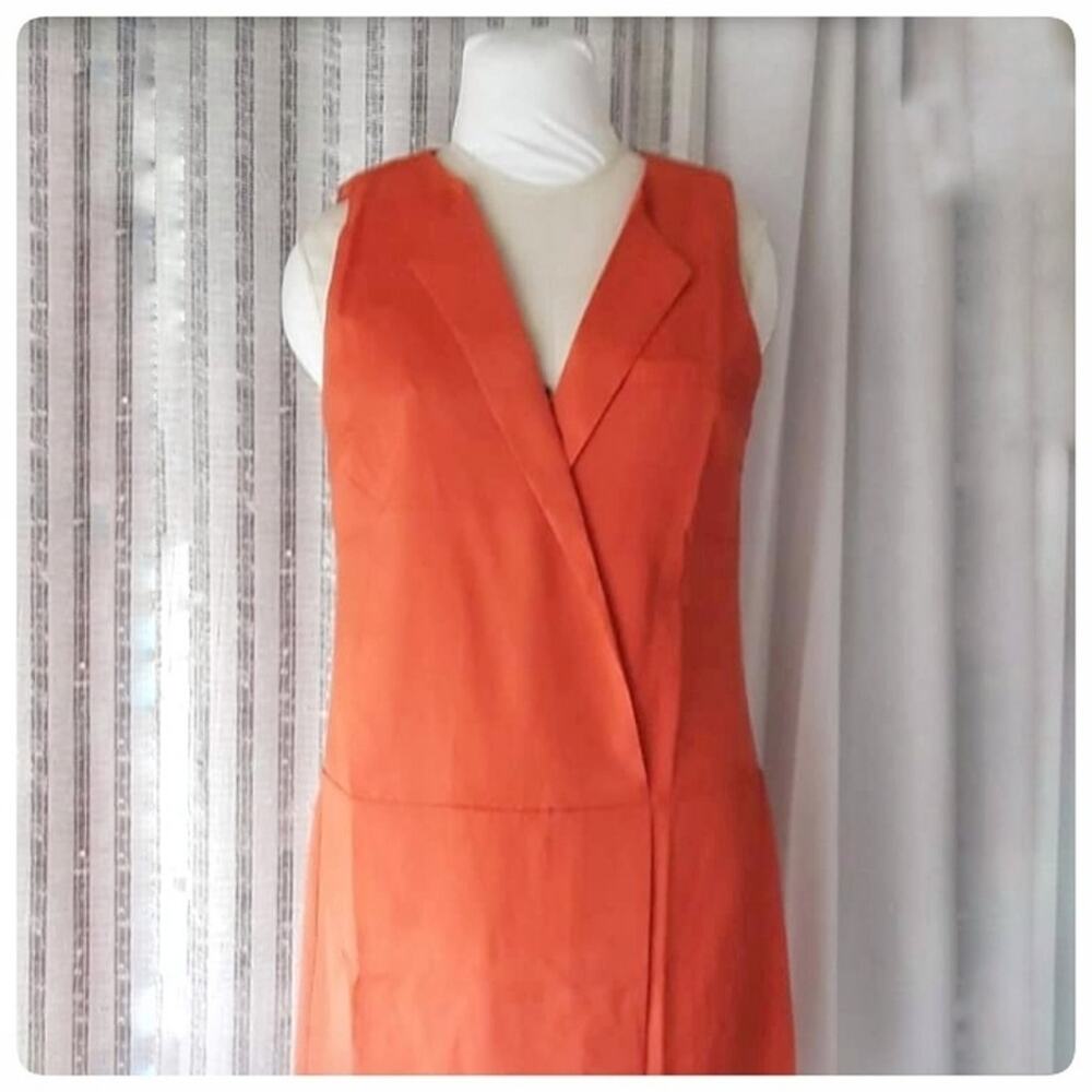 Sleeveless Tunic Dress NEW Coral Orange Top BLVD Size M Business Casual Simple